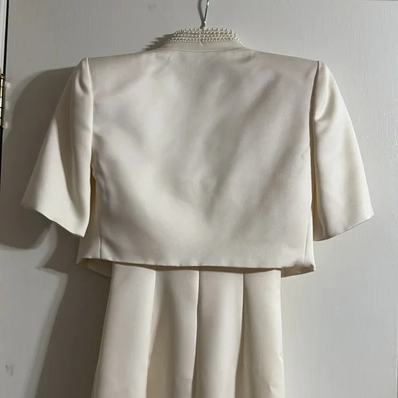 Cachet Cream Jacket and dress with Pearl Embellishments - Picture 5 of 5